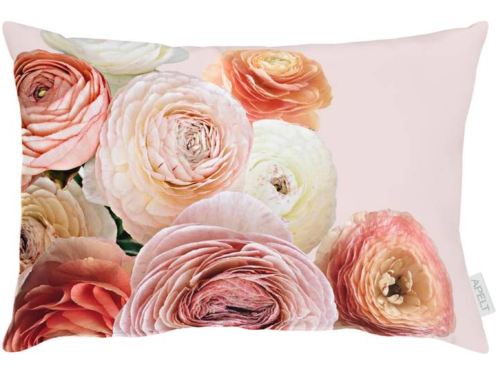 Dekokissen APELT 6802 Gr. 1, rosa (rosa, bedruckt), B:33cm H:5cm L:45cm, Baumwolle, Polyester, Dekokissen_Sitzkissen_Kissenhüllen, Dekokissen
