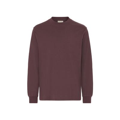 Langarmshirt SOLID "SOLID SDREYNALDO", Herren, Gr. L, braun (fudge), 100% Baumwolle, unifarben, normal, Rundhals, Shirts Langarmshirt