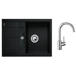Blanco Set mit Spüle und Armatur Metra 45 S Granit SETB2