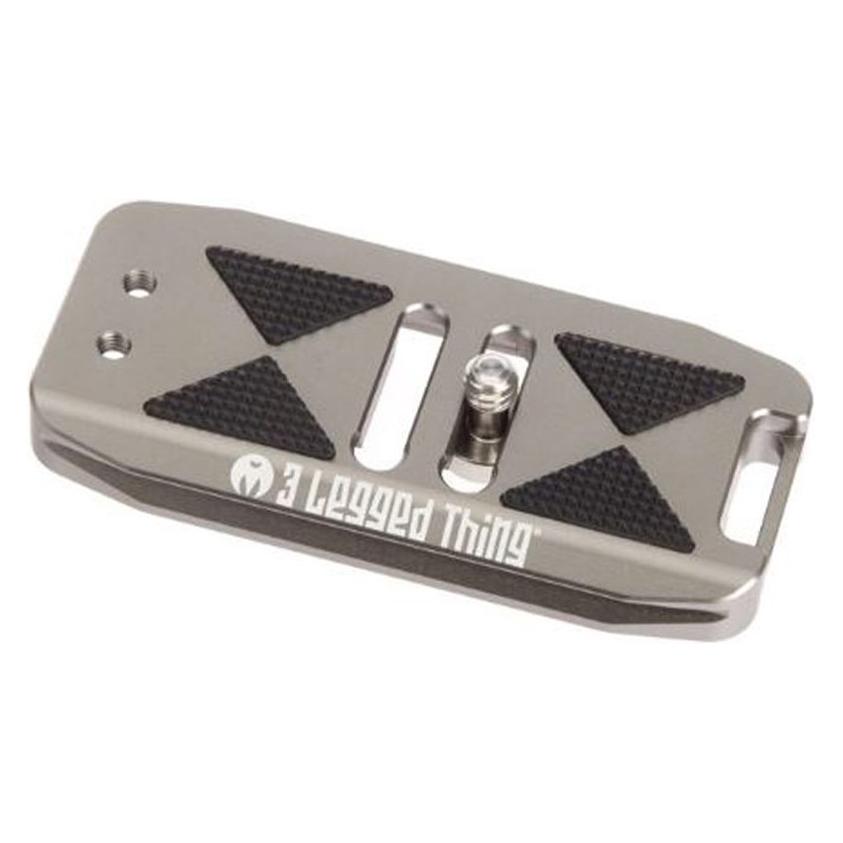 3 Legged Thing 85mm Base Plate with screen slope and strap connector. geeigner für Arca Swiss Grijs (Metall) (BASE85-G)