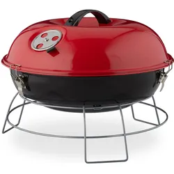 Relaxdays, Holzkohlegrill, Kugelgrill (33 cm)