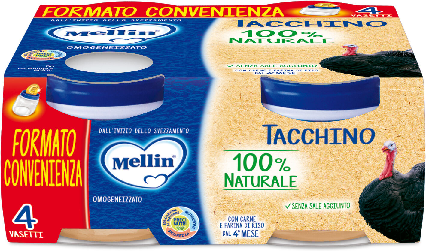 Mellin OMOGENEIZZATO Di Tacchino X 80 G