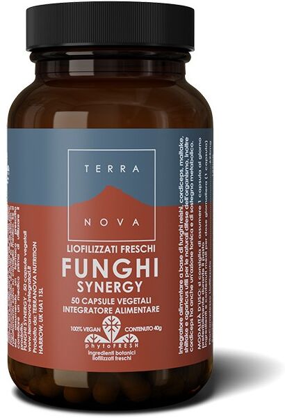 FORLIVE Srl Terranova Funghi Synergy 50 capsule - Integratore Alimentare a Base di Funghi Certificati Bio