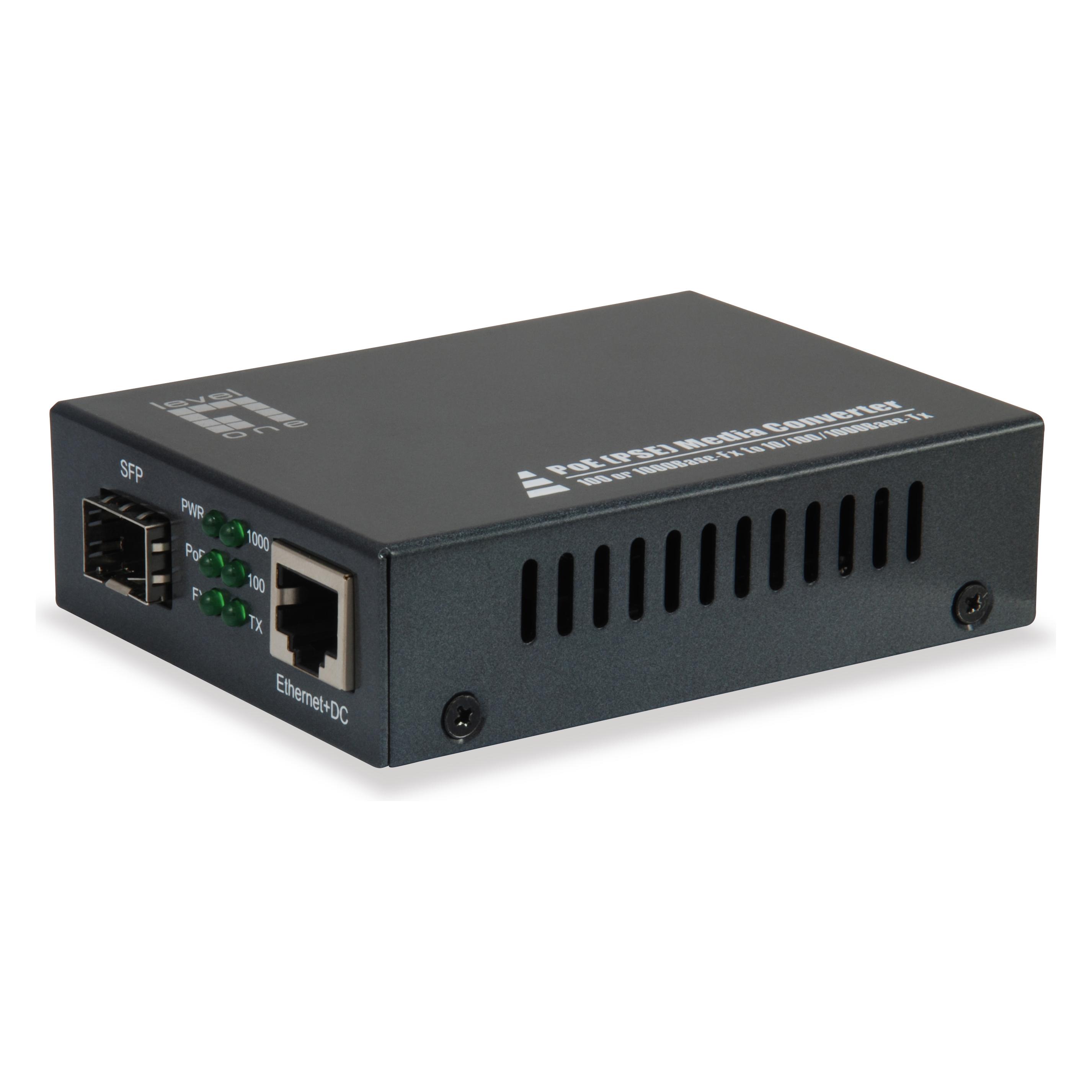 LevelOne Media Konverter GVT-2012 >SFP PoE (GVT-2012)