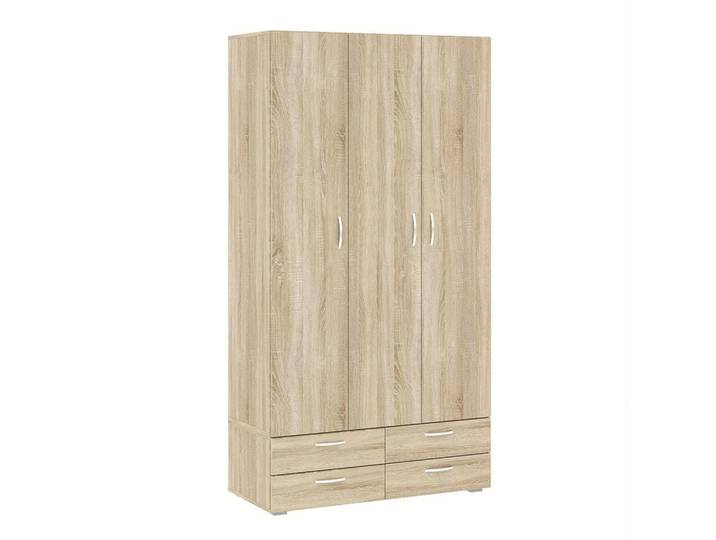 Feldmann-Wohnen Kleiderschrank Basic Eiche Sonoma 110,7 / 52 / 214 cm, Sonoma Eiche, Rechteckig, 110.7x214x52 cm, Schlafzimmer, Kleiderschränke