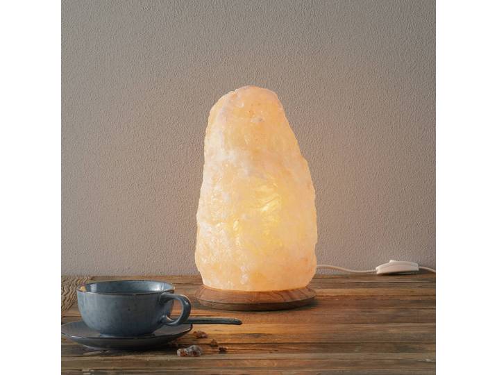 Wagner Life Stimmungsvolle Salzleuchte ROCK 7-10kg, gelb / orange, für Wohn- / Esszimmer, Stein, Tischlampe