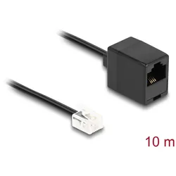 DELOCK Telefonkabel RJ11 Stecker zu RJ45 Buchse schwarz 10m