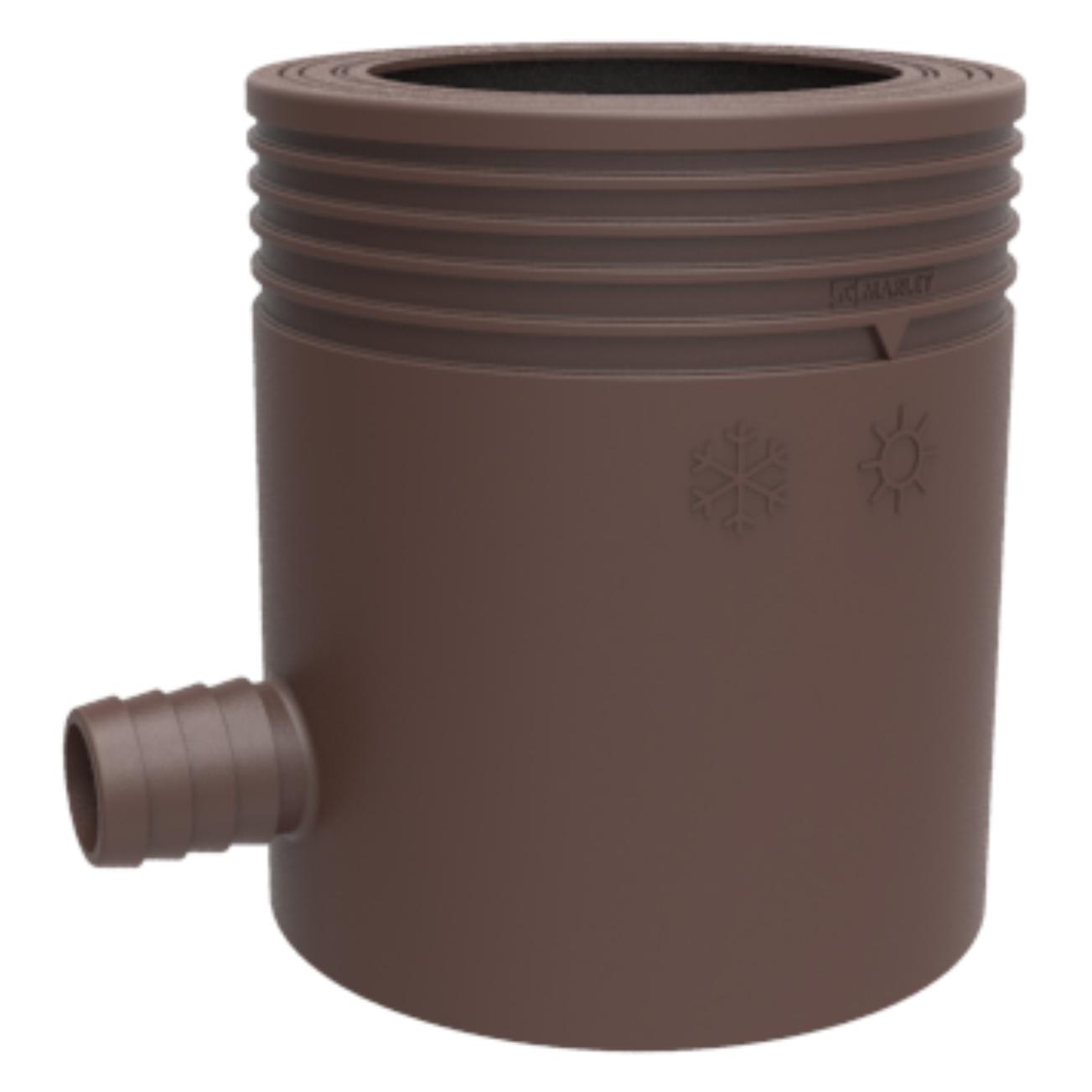 House of Marley Marley Regensammler mit Filter und Anschluss 1 Aussengewinde Schokoladenbraun RAL 8017 NW 105 mm (079639)