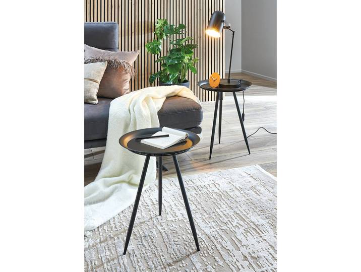 home24 Bijzettafel Wilders II Ø 44cm zwart