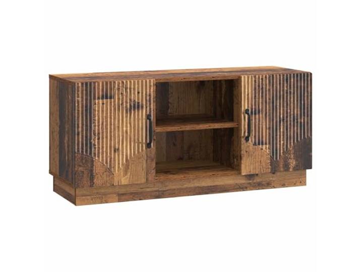 KTHLBRH TV-Schrank 102 x 34,5 x 47 cm Holz mit Holztechnik Fächer, Schubladen, verstellbare Einlegeböden, aus Holz, Verformung, Wohnzimmer, Spielzimmer, Büro