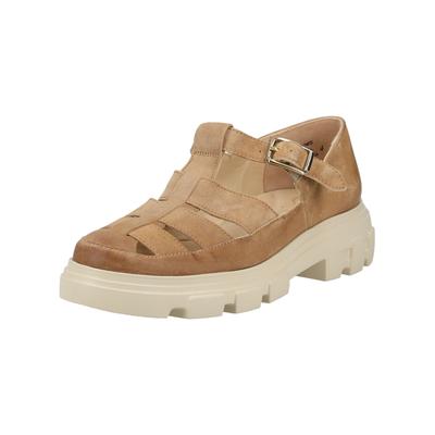 Slipper PAUL GREEN "Paul Green Slipper Veloursleder", Damen, Gr. 39, braun, Veloursleder, Schuhe Slipper