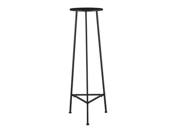 Table de plantes - H120 x Ø35 cm - Métal - Noir - Mica Decorations