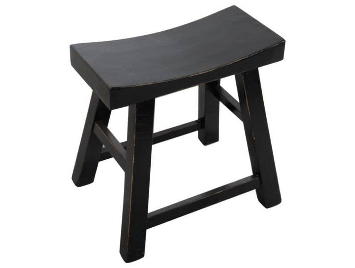 Tabouret Chinois Noir Brillant L46xP22xH47cm