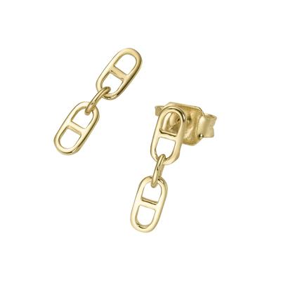 Paar Ohrstecker LUIGI MERANO "mit Behang, Gold 375", gold, Ohrringe, Damen, Gelbgold 375