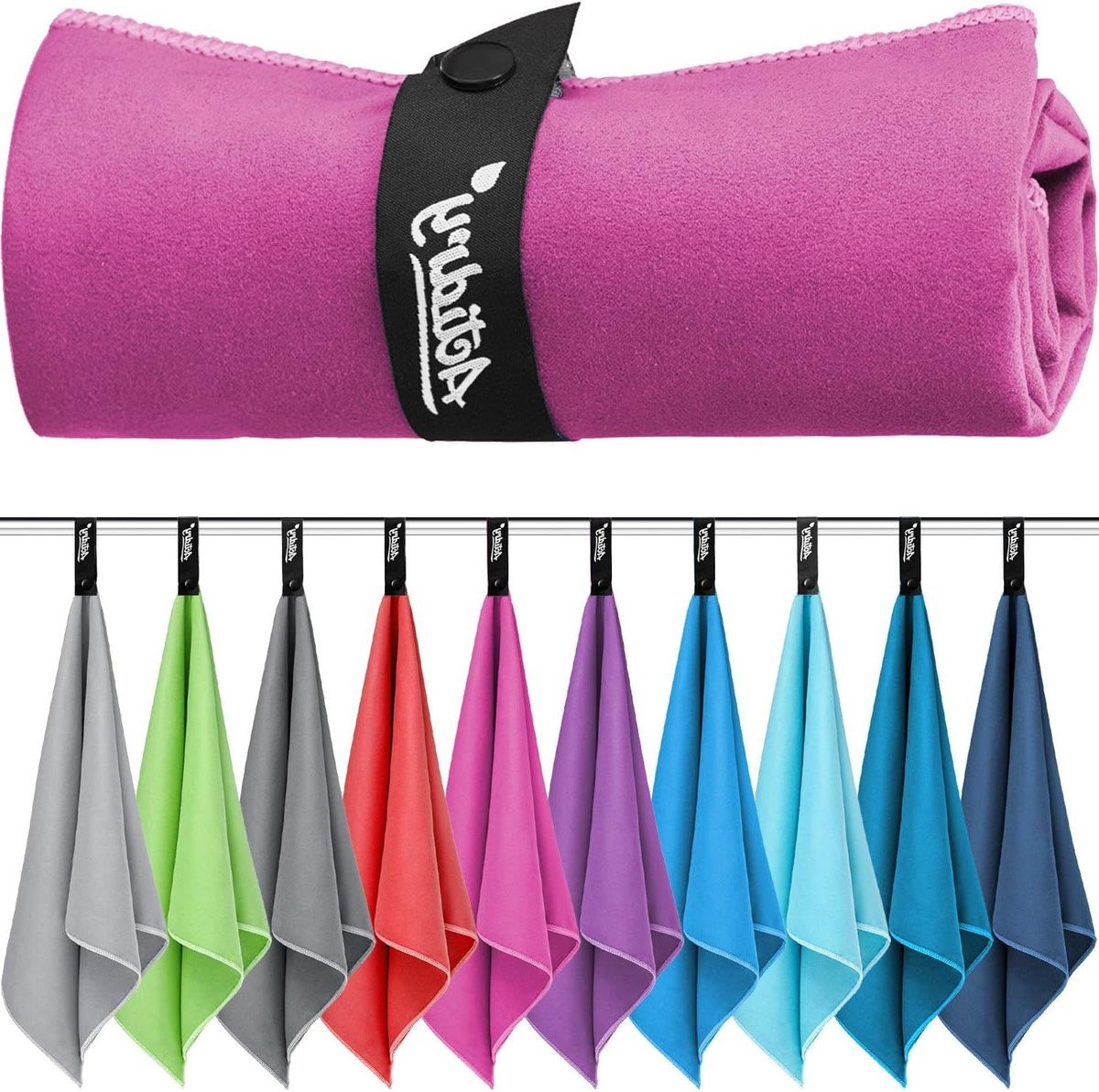 Microvezelhanddoek Strandlaken Pareo Roze - 90 x 180 cm