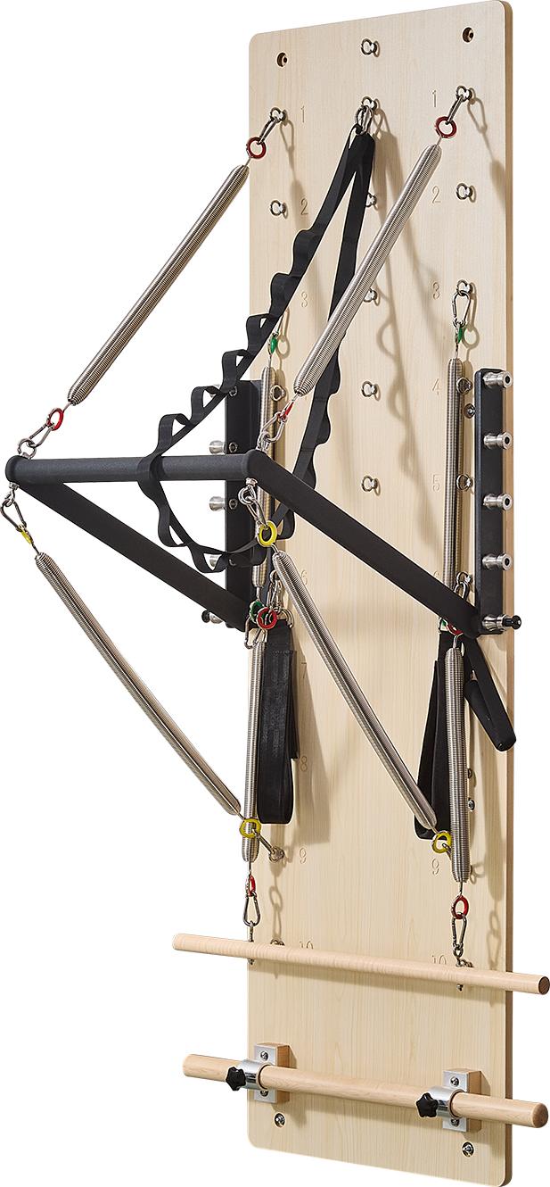 SucceBuy Pilates-Reformer zur Wandmontage, Sprungbrett aus Ahornholz, Trainingsgerät mit Widerstandsfedern für Yoga und Fitness, ideal für Flexibilität, Balance und Heimtraining