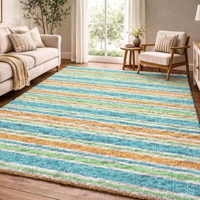 Addison Rugs Premium Washable Super Soft Nassau Stripe Dream Shag Rug