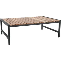 Niedriger Couchtisch Bolero aus Stahl und Akazie, 1200 x 800 mm