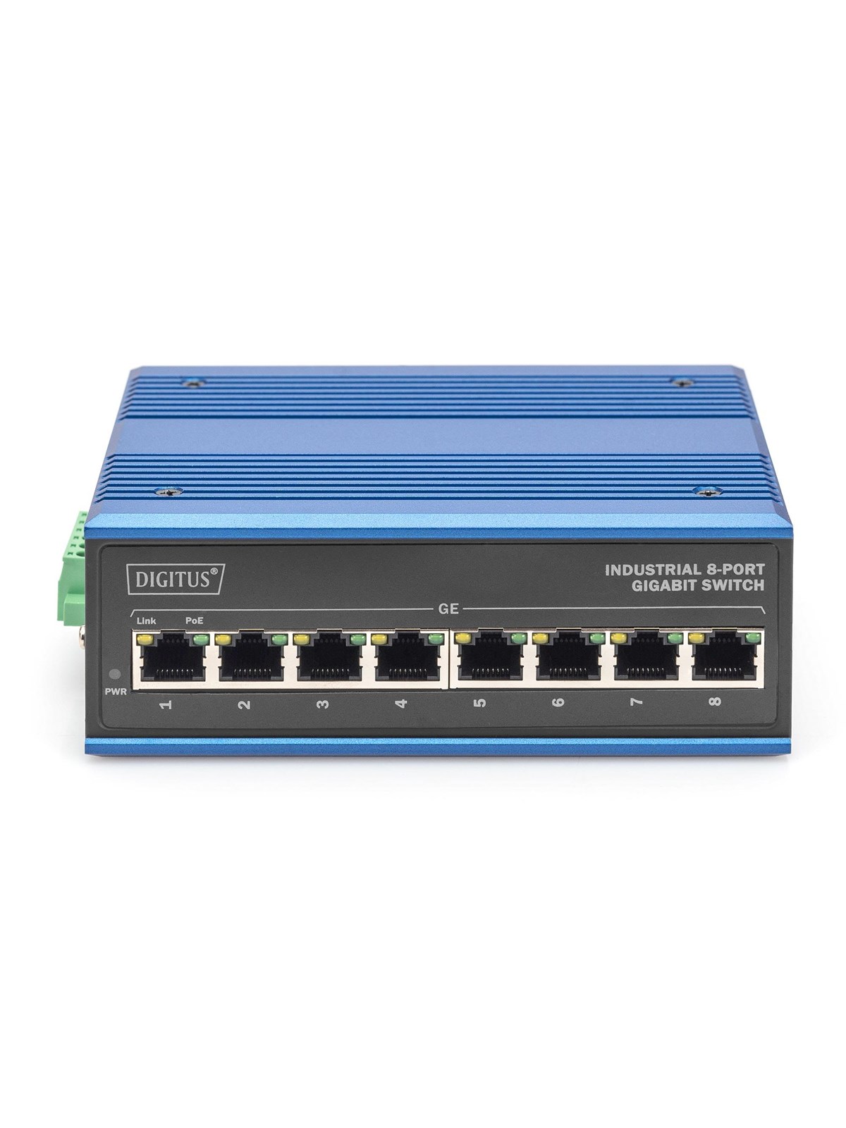 DIGITUS 8-Port Gigabit Ethernet Industrial Network PoE Switch