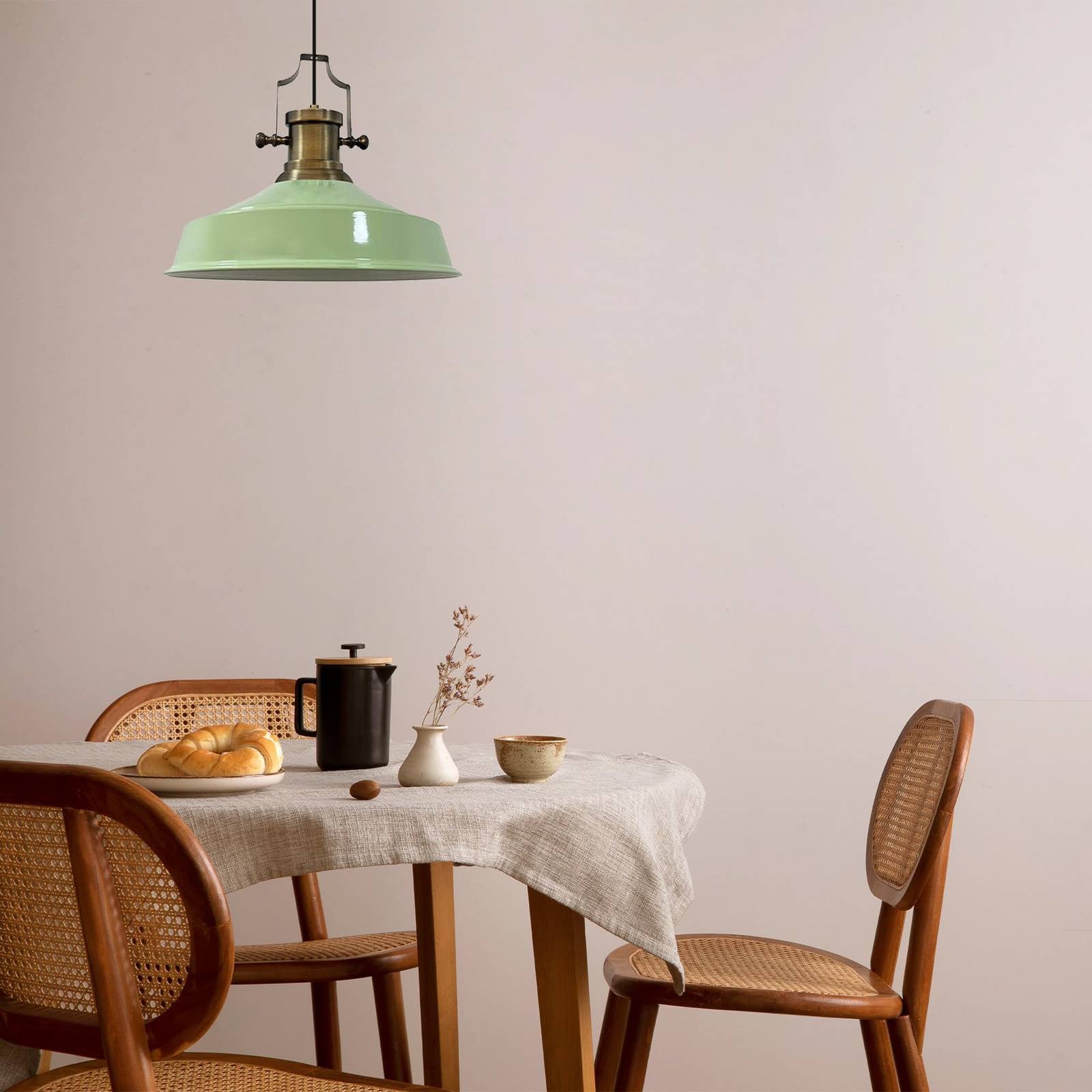 ROYALTECH Hanglamp Augusta, Groen, Vintage Metaal, Dimbaar