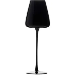 Intirilife 2x Wein Glas mit modernem Design in Schwarz - 500 ml Füllmenge - Weißwein Rotwein Glas Kelch Spülmaschinenfest Kristallglas stoßfest
