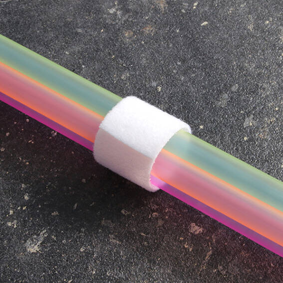 SPRINTIS Bande auto-agrippante, back to back (rouleau de 25 m) 25 mm   blanc, nylon, polyester