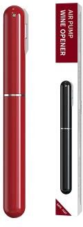 Perfect Picks Market Air Pressure Wine Opener Portable Pump Cork Remover With Foil Cutter red