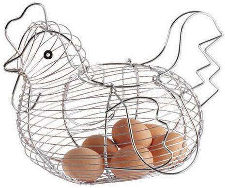 KitchenCraft Chrome Plated Wire Large 30 x 25cm Chicken Basket