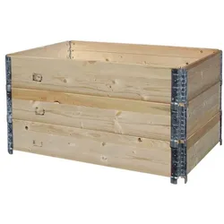 Gerso 3er Set Hochbeet Holzaufsatzrahmen für Europalette, 120 cm