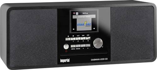 Imperial DABMAN i200CD Internet Tischradio DAB+, UKW, Internet Bluetooth, DLNA, WLAN, AUX, Internetradio DLNA-fähig Schwarz