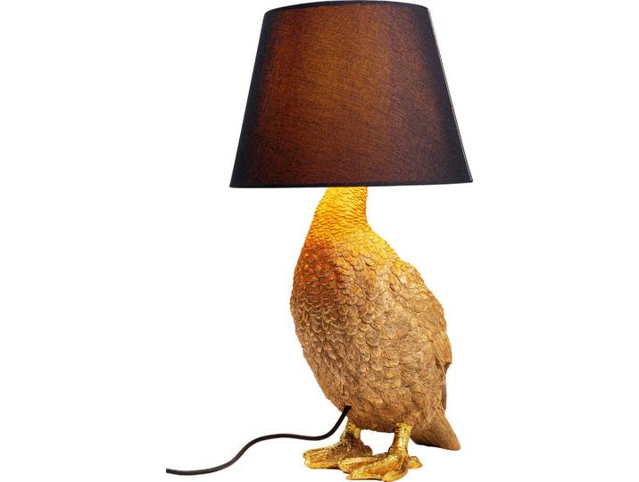 Kare-Design Tischleuchte, Schwarz, Goldfarben, Kunststoff, 30.5x58x35 cm, Lampen & Leuchten, Innenbeleuchtung, Tischlampen, Tischlampen