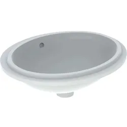 Geberit VariForm Unterbauwaschtisch oval, 420x330mm, ohne Hahnloch, mit Überlauf, 500.749.01.2, Farbe: Weiß
