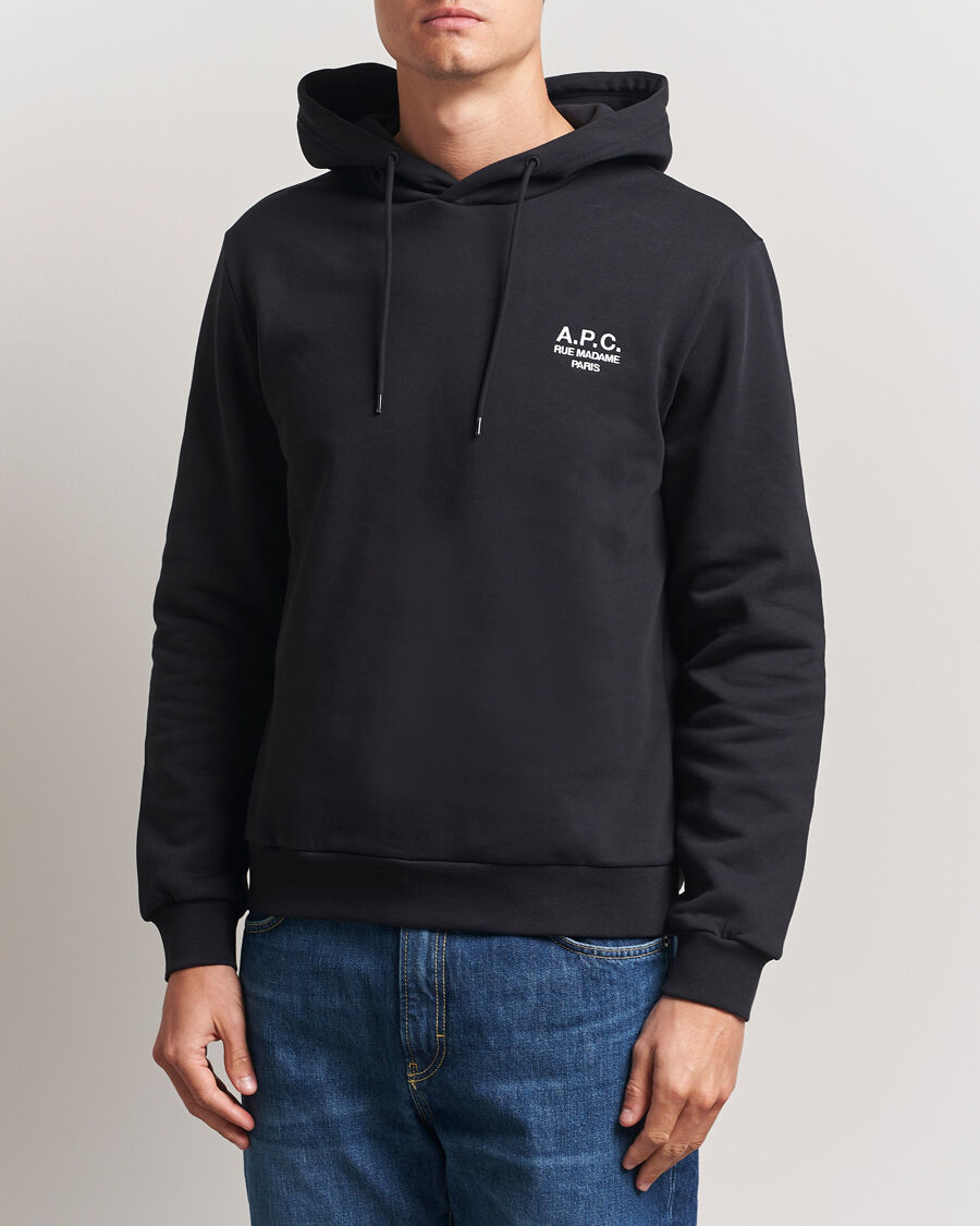 A.P.C. Rue Madame Hoodie Black/White men L Sort