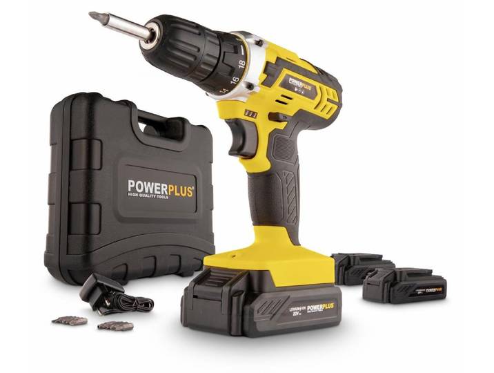 POWERPLUS POWX00501 - Visseuse / perceuse sans fil 20V LI-ION 3BAT
