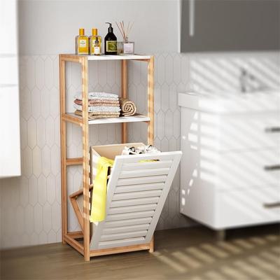 No "Tilt Out Laundry Hamper Freestanding Clothes Basket Shelf - 41.54""L x 15.16""W x 4.72""H"