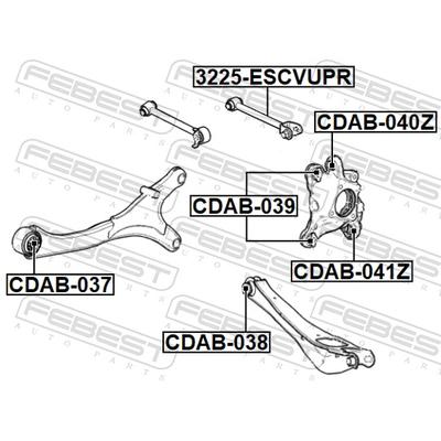 FEBEST Lagerung, Lenker cdab039 Hinterachse für GM