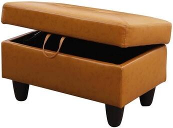 Acroma Leather Square Storage Ottoman for Living Room