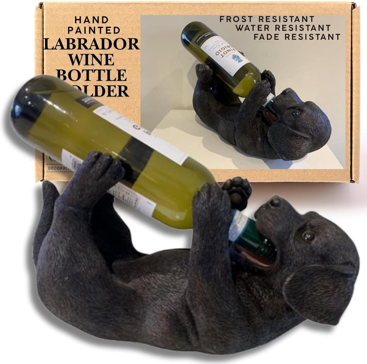 Decoratieve hondenwijnfleshouder - Schattig labrador ornament voor dierenliefhebbers
