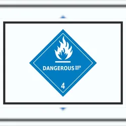 HB-Druck Schild wasserreaktive Stoffe Symbol Dangerous when wet A1 (594x841mm)