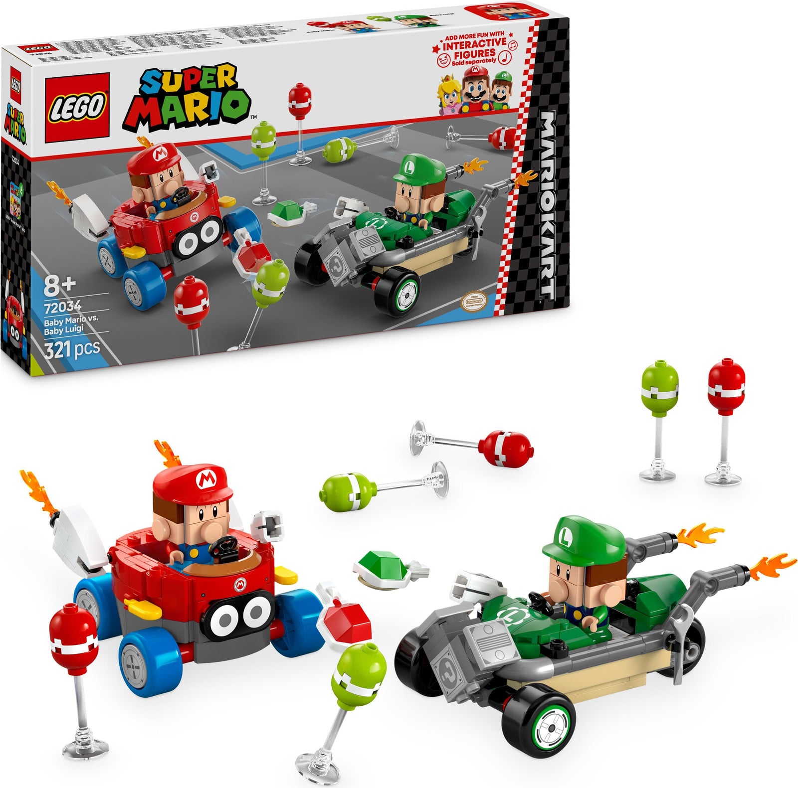 LEGO Super Mario Baby Mario en Baby Luigi Mario Kart 72034