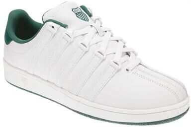 K-Swiss Classic VN (Men's) Athletic in Blanc De Blanc/Posy Green, Size 10 M, Leather