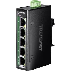 TRENDnet TI-PELC50 5-Port Ethernet PoE+ Industrial DIN-Rail Mini Switch