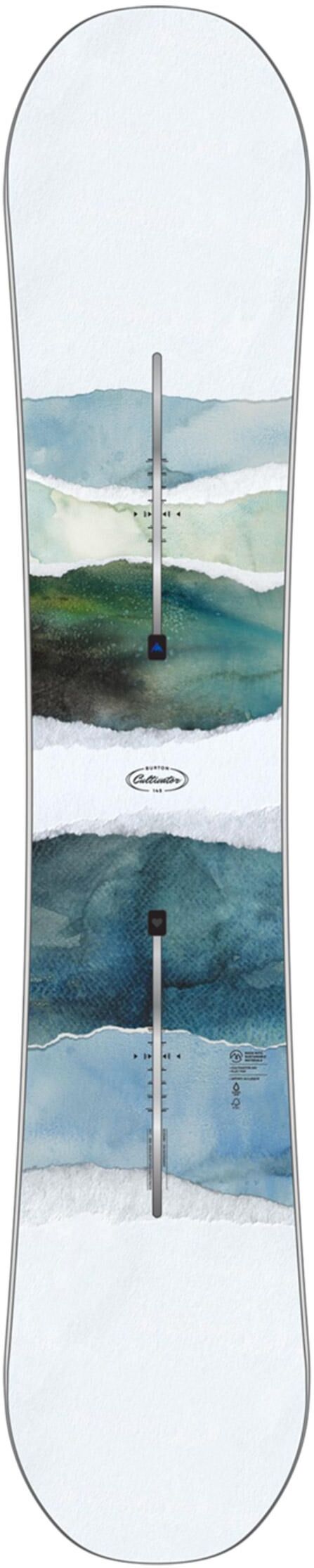Burton  - Pack Planche Snowboard Cultivator Watercolor - 140 + Freestyle - Planche Snowboard