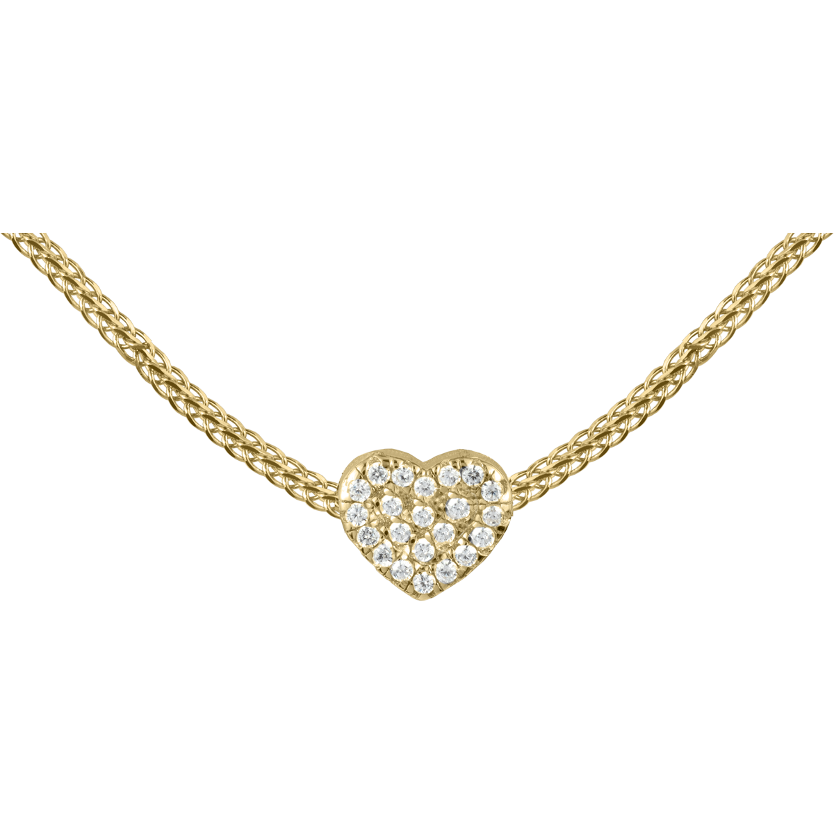 Jacques Lemans Kette Sterlingsilber vergoldet mit Zirkonia