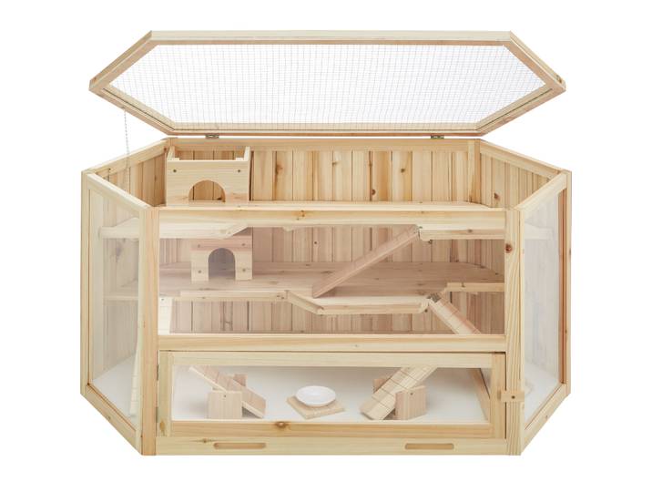 Hamsterkäfig aus Holz 115x60x58cm - braun