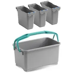 Putzeimer TTS Eroy E09 Mehrzweckeimer 28 L mit 3x6 L Schalen Mehrzweck-Putzeimer, ohne Rollen, für Unterhaltsreinigung