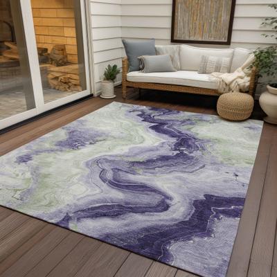 Addison Rugs Machine Washable Indoor/ Outdoor Abstract Marbled Chantille Rug