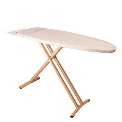 Kitchen Move Bügelbrett mit Bügeleisenablage TAIGA 130x47cm Holz Beige