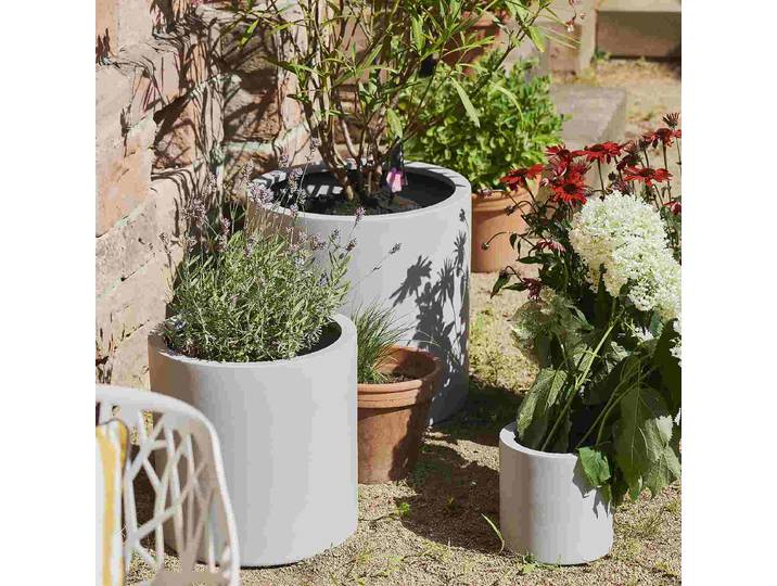 Outdoor Pflanztopf Eybek 30 x 30 x 30cm Grau