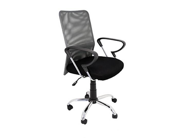 La Chaise Espagnole Salamanca - Fauteuil\, Chaise de Bureau\, Simili Cuir\, Gris 59x58\,5x105